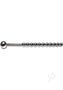 Rouge Beaded Stainless Steel Urethral Sound With Stopper - Silver